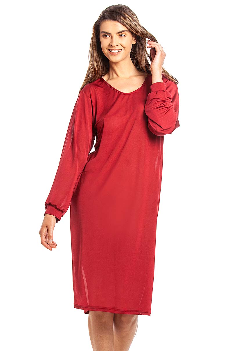 Silk Long Sleeve Nightshirt